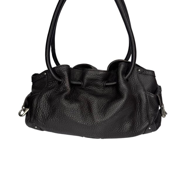 Cole Haan Handbags - Slouchy Brown Leather Shoulder Handbag With Silver Hardware & Beige Lining